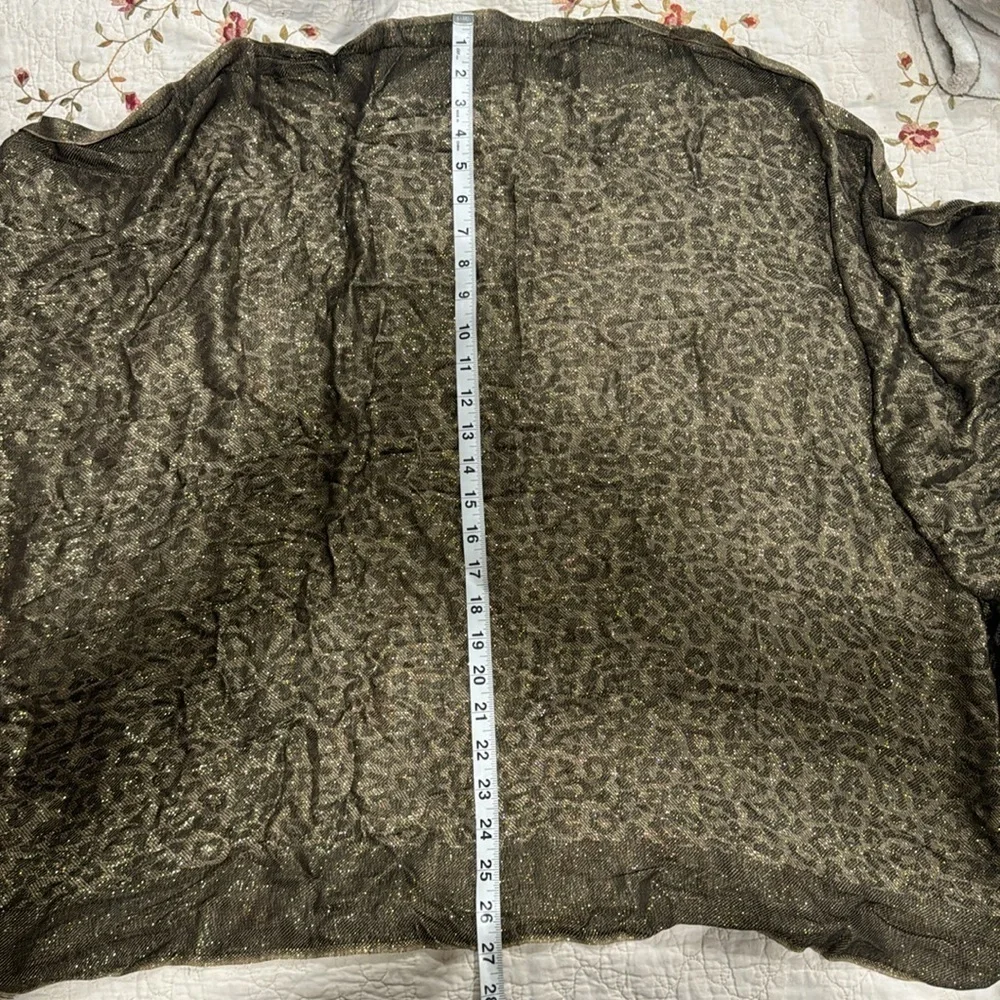 Michael Kors Leopard Lurex Jacquard Shawl/Scarf
